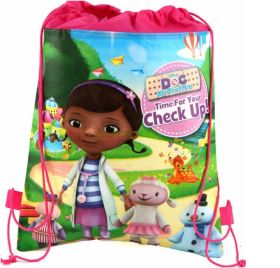 Doc Mcstuffins - kids drawstring backpack gym/swimming/school bag 