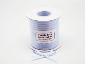 5M x 5mm Double face satin ribbon - Bluebell
