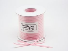 5M x 5mm Double face satin ribbon - Peony Pink