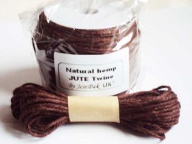 JEMPAK UK 10M x 2mm thick  BROWN natural Hemp Jute Twine rope 