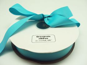 5M x 38mm Grosgrain ribbon - Turquoise blue