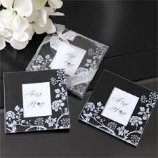 Black/white floral photo coaster (Pack of 10)