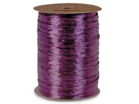 91.4M BERWICK Shiny pearlised Raffia ribbon - Grape (purple) 