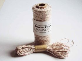 JEMPAK UK 10M x 2mm thick 100% cotton bakers twine -  Red shimmer