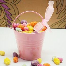 Pack of 10 Pink favour pails