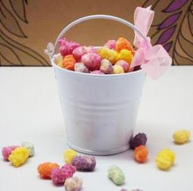 Pack of 10 White favour pails