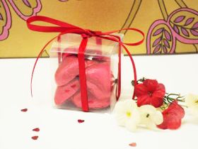 Pack of 10 Clear PVC cube favour box (50mm x 50mm x 50mm)