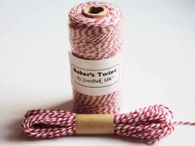 JEMPAK UK 10M x 2mm thick 100% cotton bakers twine  - Red