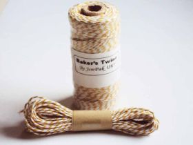 JEMPAK UK 10M x 2mm thick 100% cotton bakers twine  - Dark Yellow
