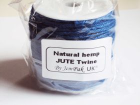 91.4M x 2mm thick ROYAL BLUE natural Hemp Jute Twine rope 