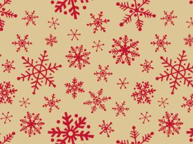 JEMPAK UK® Pack of 6 Woodcut Snowflakes (Kraft) Xmas Tissue Paper 