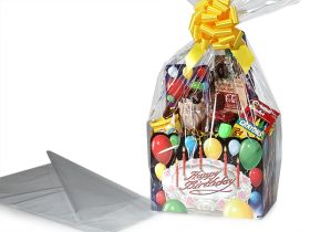 JEMPAK UK 20" x 30" round bottom cellophane basket bags for gift packaging & hamper making (1 Piece)