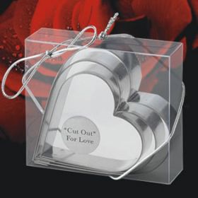 Heart shape cookie cutter in a clear PVC box (Pack of 10)