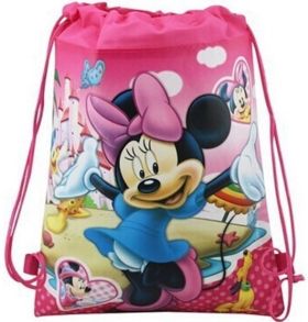 Minney mouse - kids drawstring backpack gym/swimming/school bag - (Design A)