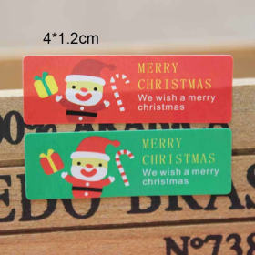 JEMPAK UK® 60 pieces Santa Merry Christmas rectangular sticky labels