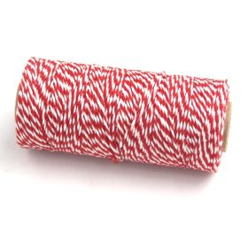 JEMPAK UK® 91.4M x 2mm thick 100% cotton bakers twine  - Red