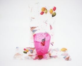 Pack of 10 PARTY essentials cellophane bags (10cm x 5cm x 23cm)