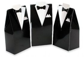 Pack of 10 Tuxedo favour box