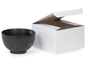 Pack of 10 white high gloss Gift/favour boxes with hinged lid (13cm x 13cm x 8cm)