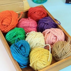 Coloured jute twine